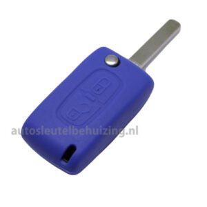 Citroen & Peugeot 2knops trendy sleutelhoesje donker blauw