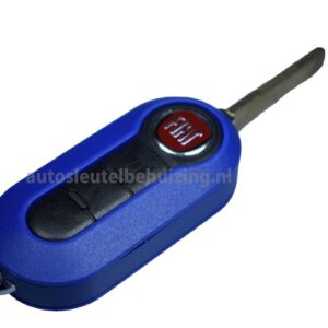 Fiat autosleutel behuizing 3 knops blauw