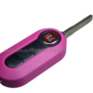 Fiat autosleutel behuizing 3 knops roze