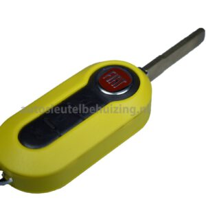 Fiat autosleutel behuizing 3 knops geel